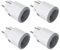 Zigbee Presa Smart Alexa, 16A Presa Intelligente con Misurazione Corrente, Smart Plug 3680W con Controllo Remoto/Controllo Vocale, Presa Temporizzata Compatibile Alexa Google Home 4 Pack