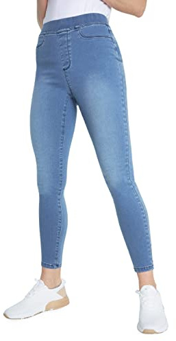 CityComfort Jeggings Femme, Leggings Jean Femme Slim Collant Extensible (Bleu Délavé, 52-54 EU)