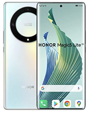 HONOR Magic 5 Lite, Sim-Free & Unlocked Mobile Phones, 5G Smartphone, 6GB+128GB, 6,67” Curved AMOLED 120Hz Display, 64MP Triple Rear Camera, 5100 mAh Battery, Dual SIM, Android 12