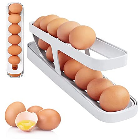 Esteopt Caja De Almacenamiento De Huevos, Caja De Huevos Organizador De Huevos Caja Cesta De Huevos Hueveras Para Frigorifico 2 Capas Para Huevos Para Refrigerador Almacenamiento Huevos