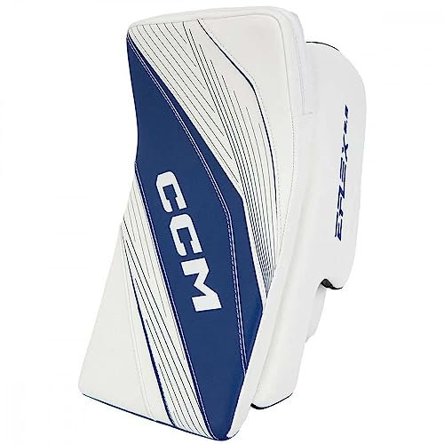 CCM EFLEX 6.9 - Blocco da portiere per hockey su ghiaccio, per anziani (bianco, a destra)