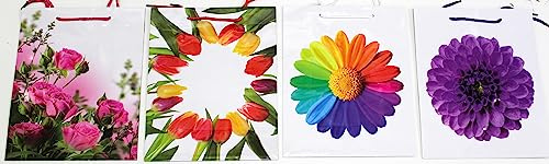 4 Stück Geschenktaschen Groß DIN A4 Geschenkbeutel 32x26x12cm Geburtstag Geschenktüten Papier 160g/m2 Geschenkverpackung Set Large