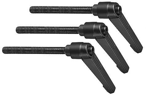 CoCud Klemmhebel Griffe M8 x 70mm Stecker Gewinde Einstellbar Schnellspanner Verriegelung Drehend Bolzen Knöpfe Schwarz - (Verwendung: für Drehmaschinen) 3Stk