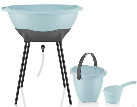 Babyjem Baby Badewanne Set Elegantes Babybadewanne Set Babywanne, Türkis