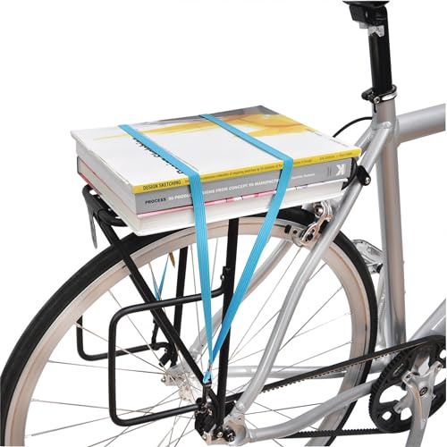 Rack Strap Small Cargo Net by Delta Cycle - Expandable Elastic Strap with Hooks Stretches to Keeps Your Gear Tightly in Place - Bike Cargo Net for Bikes & Kayaks
