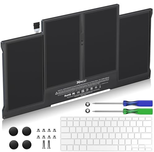 Ersatz Laptop Akku für Apple MacBook Air 13 Zoll A1466 Akku 8000mAh(Mitte 2012, Mitte 2013, Anfang 2014, Anfang 2015,2017) A1369(Ende 2010, Mitte 2011 Version) 8000mAh,passend für A1496 A1405 A1377