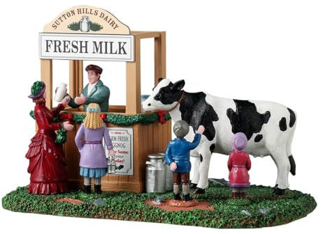 LEMAX Chiosco del latte Fresh Milk Stall in resina H11 x 17 x 10.3 cm