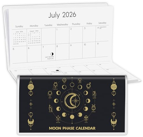 Zuozee Calendrier de poche avec lune