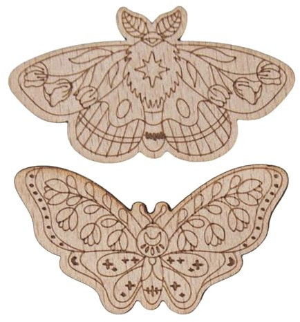 Agujas de madera de haya, con diseño de mariposa, con imán, para agujas de coser y pinzas para el pelo