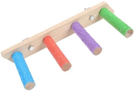 TOBBOMEY Bunte Papageienleiter Für Vögel Spielzeug Für Wellensittiche Nymphensittiche Und Kleine Papageien Klettern Und Trainieren Balance Mehrfarbige Kletterleiter Für Haustiere