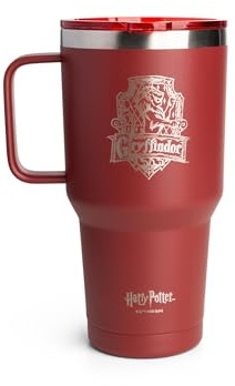 Smartshake Bohtal Nomad tumlare med Superman-logotyp, 900 ml/3,3 uns, håller drycker varma i 4 timmar och kalla i 8 timmar, dubbelväggs dammsugare, passar mugghållare, bärbar tumlare (Gryffindor)