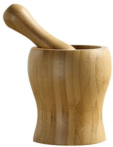 BESTHAHA Juego de mortero y Maja, Herramientas para triturar Madera, Molinillo de Especias, mortero y Maja para ajo, para triturar o moler Pastillas, triturador y Especia Tallado