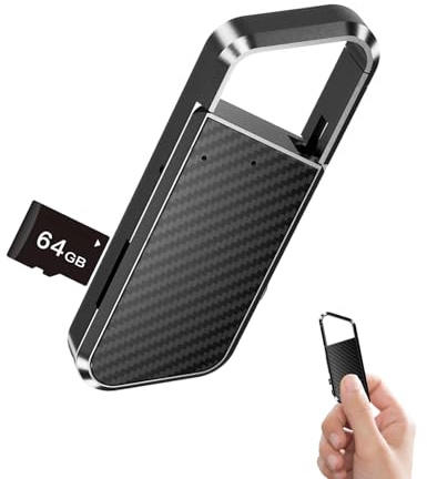 NekSide Mini grabadora de Voz con DSP3.0 reducción Inteligente de Ruido, grabadora de Voz pequeña con OTG grabación HD, 64GB/1600h Almacenamiento, Voice Recorder para reuniones/entrevistas/Clases