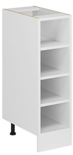 Vicco Küchenregal R-Line, Weiß, 25 cm | Offener Stauraum · Ohne Arbeitsplatte · Höhenverstellbare Füße · 3 Einlegeböden · ✓ Alles griffbereit