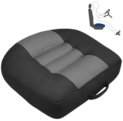 Car Seat Cushions for Driving, Car Seat Elevation Cushion, Adult Car Booster Seat Cushion for Short Drivers, Narrow Booster Seat for Trucks, Cars, Chairs, Wheelchairs (Grey)