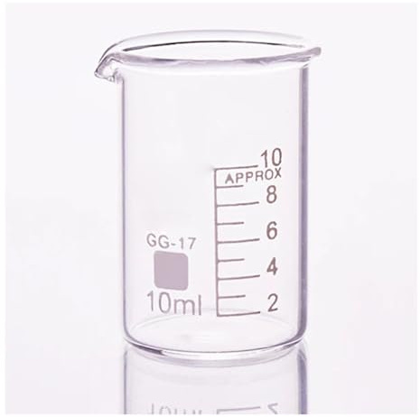 Glassware Labware 5pcs Borosilicate Glass Beaker In Low Form Capacity 10mL Outer Diameter 26mm Height 35mm
