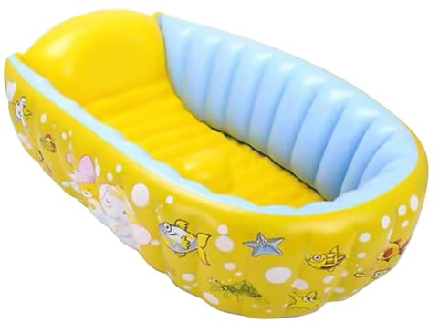 LRXIYODE Bañera Inflable para Bebés Piscina de Baño Portátil para Niños Diseño de Dibujos Animados para Baños Seguros y Juegos en Casa Aire Libre