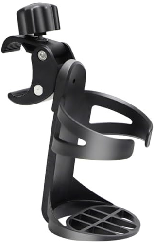 TOYZFRIENDY Soporte para Tazas y Botellas para Andadores y Sillas de Ruedas Accesorio Práctico para Cochecito con Montaje Seguro Manillar Compatible Mayoría de Andadores y Cochecitos