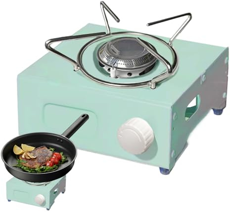 Petite cuisinière à gaz, petite cuisinière à gaz portable pour une utilisation en extérieur, brûleur de table, pour camping et sac à dos randonnée et évier de terrasse camping car