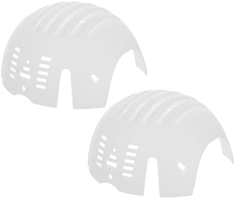 FRCOLOR 2Pcs White PE Baseball Cap Protective Insert Liner for Hard Hat Support, Workplace Safety Helmet Shaper, Bump Cap Inner Support for Sports and Industrial Use