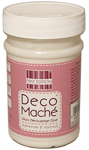 Trimcraft FEDEC901 | Decoupage Craft Glue | Gloss Adhesive Clear Sealant & Varnish | 8.5oz / 250ml | Perfect For Home Crafts, Upcycling, DIY and Papermache