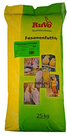 Ruvo Fasanenfutter 25Kg Körnermischung für Vögel (Erwachsene) - Geschmacklos, Flocke, Trocken aufbewahren, Putenfutter (Erwachsene), 25 Kilogramm