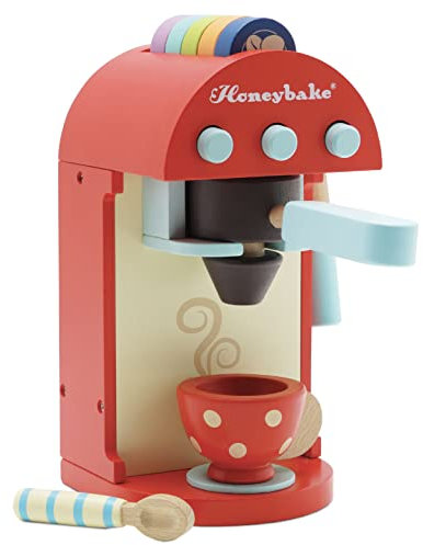 Le Toy Van – Honeybake Küchen-Rollenspiel Kaffeemaschine aus Holz | Rollenspiel für Kinder Küchenzubehör, TV299