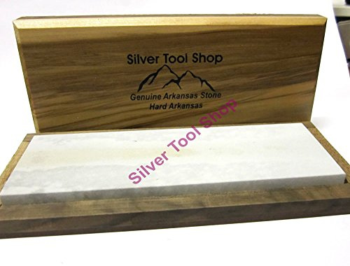Hard Arkansas Stone Fine 6 inch x 2 inch Sharpening Stone in Box Bench Stone SilverToolShop