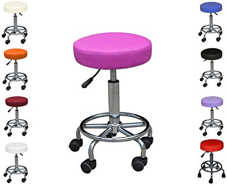 Polironeshop Simply – Drehhocker mit Lehne, Ergonomischer Arbeitshocker für Kosmetiksalons, Höhenverstellbar und Komfortabel für den professionellen Einsatz