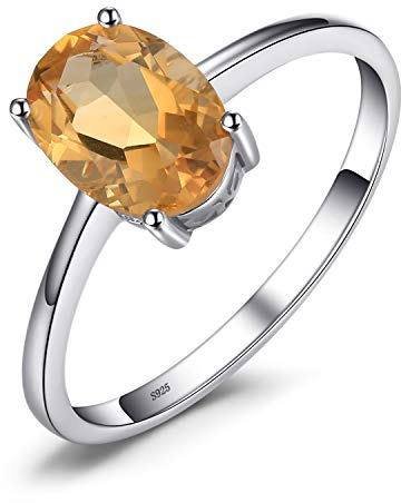 JewelryPalace Echt Edelstein Granat Citrin Peridot Blautopas Amethyst Ringe, Verlobungsring Promise Solitär Verlobung Ring Silber 925 Damen, Silberringe Antragsring Ringe, Damen Schmuck Rosegold Gold