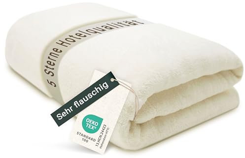 ZOLLNER Kuscheldecke flauschig in 150x200 cm - super kuschelige und warme Sofadecke - waschbar bis 95°C - atmungsaktive Mikrofaser in Creme - Hotelwäschequalität - Oeko Tex® Zertifiziert