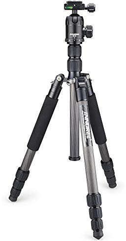 Trépied en Fibre de Carbone Monopied INNOREL RT40C 164 cm avec Rotule à 360° Plaque Rapide Arca Swiss, Sac pour Appareil Photo Reflex Numérique, Caméscope Vidéo, Charge Jusqu'À 12 kg, Tube Max 25mm
