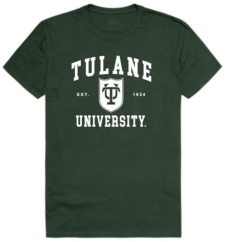 Tulane Green Wave Seal College Tee, Forestwhite, Small