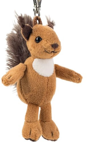 Schaffer Knuddel mich! 250 Anhänger Luzy Plüsch Eichhörnchen, Braun/Weiß, 11cm