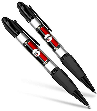 Destination Vinyl ltd Beautiful and comfortable Set of 2 Matching Pens - Uganda Kampala East Africa Flag #5188