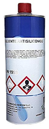 Feroni - Antisilicona Diluyente antiestático desengrasante para eliminar colas y siliconas, para coche, moto, profesional, 1 litro