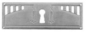 Antikhof Möbelbeschlag Jugendstil Messing geprägt, Größe:3,3 x 9,7cm,Bestellnummer JML 52, Silbergrau