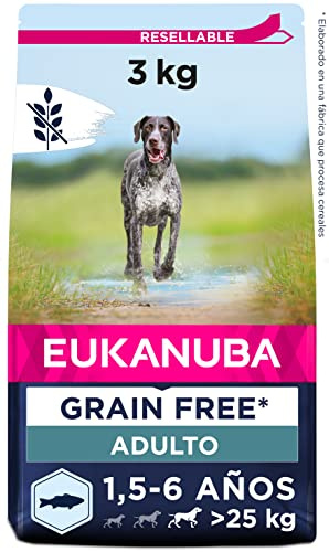 Eukanuba spannmålsfri komplett torrfoder för vuxna stora och gigantiska raser med havsfisk 3 kg