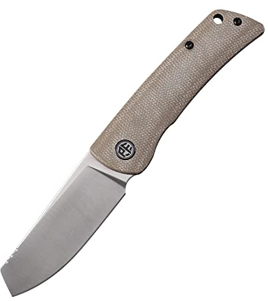 Petrified fish PFE05 Flavorist Klappmesser, 3.15 K110 Stahl Satin Klinge Micarta Griff, Mit Kugellager EDC Taschenmesser (Khaki)