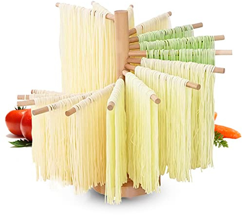 Yoikun Pasta Drying Rack, Homemade Fresh Spaghetti Stand Dryer Noodle Hanger for Kitchen with 16 Arms, Quickly Set Up for Drying Pasta and Cooking, Special Design for Large Storage