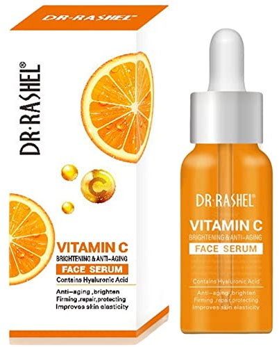 DR RASHEL Vitamin C Face Serum, Brightening & Anti-aging Facial Serum, Vitamin C Serum for Face with Hyaluronic Acid, Organic Vitamin C Serum for Face Dark Spots, Even Skin Tone, Lines & Wrinkles (1)