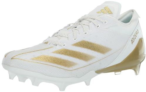 Adidas Men's Adizero 13.0, White/Gold Metallic/White, 10