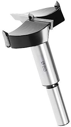 TOP-VIGOR 60mm Forstner Drill Bit, Tungsten Carbide Wood Auger Drill Bit Hole Saw Opener for Woodworking Hinge Hole Drilling Boring Bit Cutter
