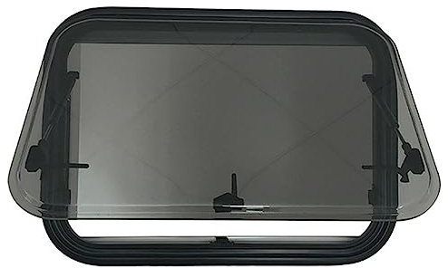 GIZMIT RV Caravan Fenster, Camper Trailer externes Druckfenster, Drücken aus der Entlüftungsluke mit Aluminiumlegierung mit abgerundetem Acryl -Isolierglas aus dem Fenster,70 * 45cm