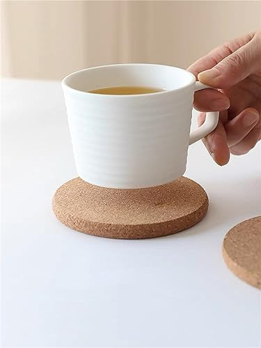 Korkuntersetzer für Getränke, 6 Stück, dicke Korkuntersetzer für heiße Töpfe und Pfannen, NISPOTDOR Kitchen Korkbrett für Kaffee, Wein, Tee, Getränke, 10,2 cm
