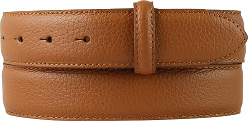 BELTINGER Gürtel mit Pigmentprägung und Steppnaht ohne Schnalle 3,5cm | Modischer Ledergürtel für H-Schnalle 35mm Damen Herren | Jeans-Gürtel 3.5cm