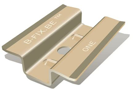Clip B-fix en acier inoxydable pour fixation invisible de lames de terrasse - Boîte 100 pièces - Wovar et B-fix