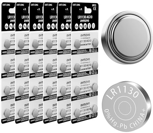 LR1130 Batterien Knopfzellen AG10 LR 1130 Batterie 1.5V (48Stück) LR54 1131 189 Alkaline Knopfzelle Ohne Quecksilber【3 Jahre Garantie】 (LR1130-6-48)