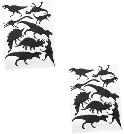Abaodam 2blätter Cartoon Dinosaurier Wandtattoo Abnehmbarer Wasserdichter Wandaufkleber Für Kinderzimmer Und Schlafzimmer Kreative Dekoration Für Oberflächen