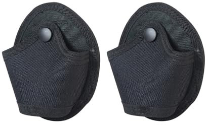 2 Stück Handschellen-Tasche,Handschellenhalter,Handschellenetui,Handschellenhalter Tasche,Handschellenholster,Handschellen Tasche fur Gürtel,Tactical Handcuff Case, Für Polizisten, Militär, Schw